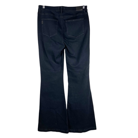 PAIGE Genevieve Dark Indigo Flare Jeans High Waisted 32 Long inseam - Picture 1 of 9
